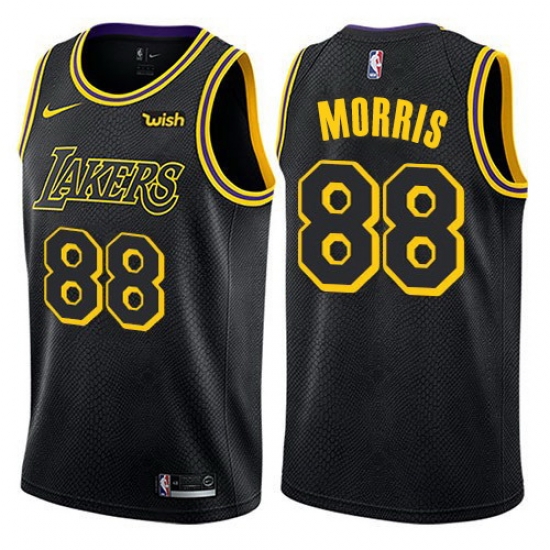 Men Nike Los Angeles Lakers 88 Markieff Morris Black NBA Swingman City Edition Jersey Men Nike Los Angeles Lakers 88 Markieff Morris Black NBA Swingman City Edition Jersey