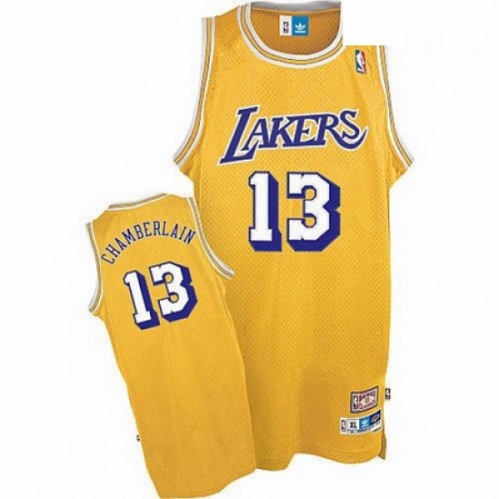 Mens Adidas Los Angeles Lakers 13 Wilt Chamberlain Authentic Gold Throwback NBA Jersey Mens Adidas Los Angeles Lakers 13 Wilt Chamberlain Authentic Gold Throwback NBA Jersey