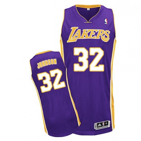 Mens Adidas Los Angeles Lakers 32 Magic Johnson Authentic Purple Road NBA Jersey Mens Adidas Los Angeles Lakers 32 Magic Johnson Authentic Purple Road NBA Jersey
