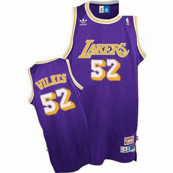 Mens Adidas Los Angeles Lakers 52 Jamaal Wilkes Swingman Purple Throwback NBA Jersey Mens Adidas Los Angeles Lakers 52 Jamaal Wilkes Swingman Purple Throwback NBA Jersey