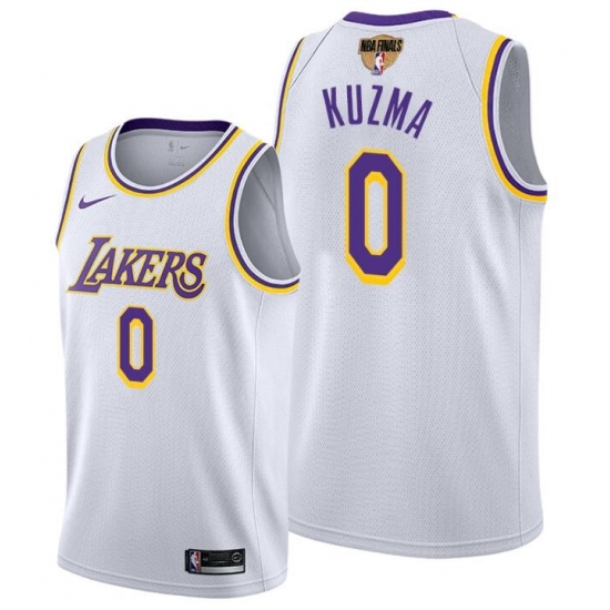 Men's Los Angeles Lakers #0 Kyle Kuzma 2020 White Finals Stitched NBA Jersey Men's Los Angeles Lakers #0 Kyle Kuzma 2020 White Finals Stitched NBA Jersey