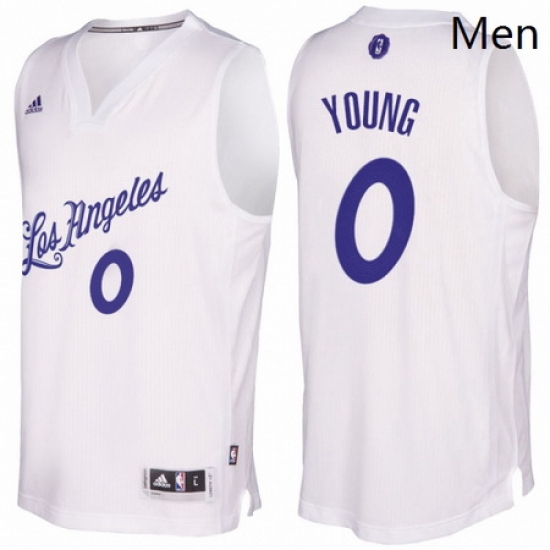 Mens Los Angeles Lakers 0 Nick Young 2016 2017 Christmas Day White NBA Swingman Jersey Mens Los Angeles Lakers 0 Nick Young 2016 2017 Christmas Day White NBA Swingman Jersey
