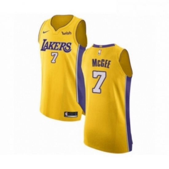 Mens Los Angeles Lakers 1 JaVale McGee Authentic Gold Basketball Jersey Icon Edition Mens Los Angeles Lakers 1 JaVale McGee Authentic Gold Basketball Jersey Icon Edition