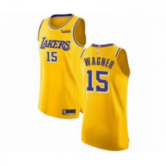 Mens Los Angeles Lakers 15 Moritz Wagner Authentic Gold Basketball Jersey Icon Edition Mens Los Angeles Lakers 15 Moritz Wagner Authentic Gold Basketball Jersey Icon Edition
