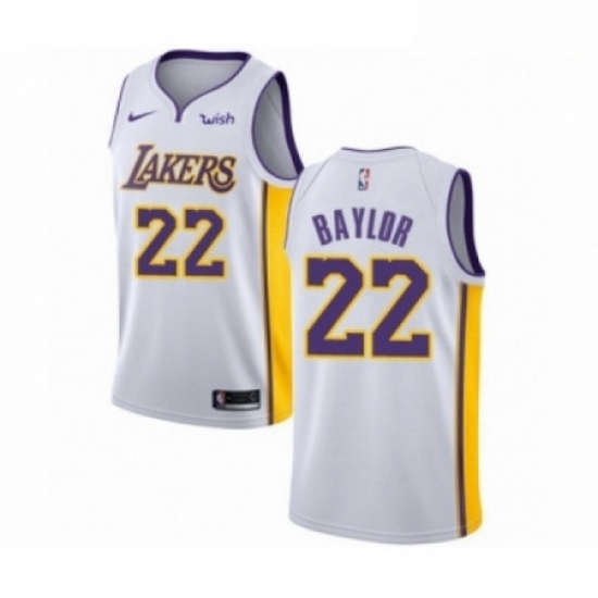 Mens Los Angeles Lakers 22 Elgin Baylor Authentic White Basketball Jersey Association Edition Mens Los Angeles Lakers 22 Elgin Baylor Authentic White Basketball Jersey Association Edition