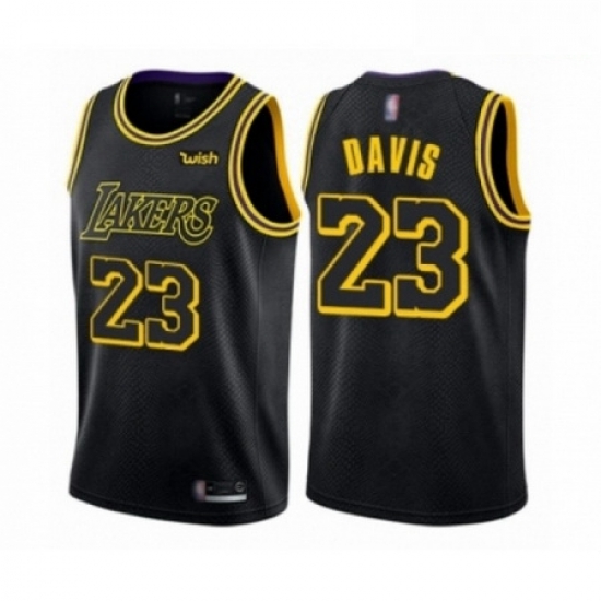 Mens Los Angeles Lakers 23 Anthony Davis Authentic Black City Edition Basketball Jersey Mens Los Angeles Lakers 23 Anthony Davis Authentic Black City Edition Basketball Jersey