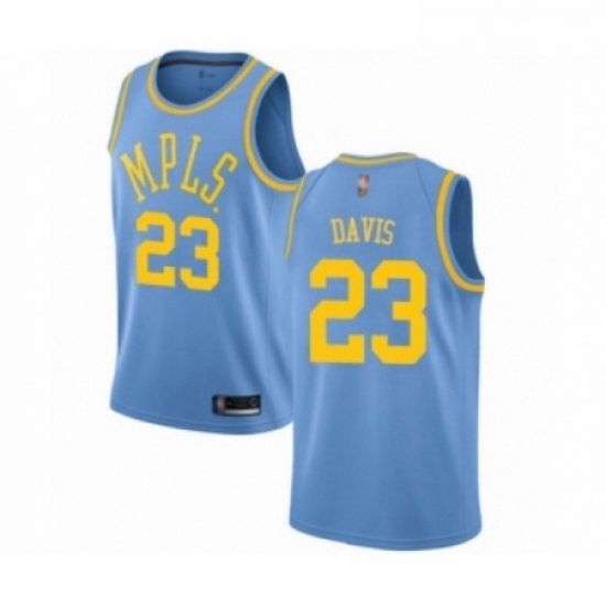 Mens Los Angeles Lakers 23 Anthony Davis Authentic Blue Hardwood Classics Basketball Jersey Mens Los Angeles Lakers 23 Anthony Davis Authentic Blue Hardwood Classics Basketball Jersey