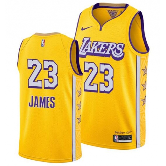 Men's Los Angeles Lakers #23 LeBron James 2020 Gold Finals Stitched NBA Jersey Men's Los Angeles Lakers #23 LeBron James 2020 Gold Finals Stitched NBA Jersey