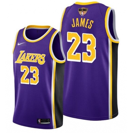 Men's Los Angeles Lakers #23 LeBron James 2020 Purple Finals Stitched NBA Jersey Men's Los Angeles Lakers #23 LeBron James 2020 Purple Finals Stitched NBA Jersey