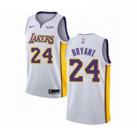 Mens Los Angeles Lakers 24 Kobe Bryant Authentic White Basketball Jersey Association Edition Mens Los Angeles Lakers 24 Kobe Bryant Authentic White Basketball Jersey Association Edition