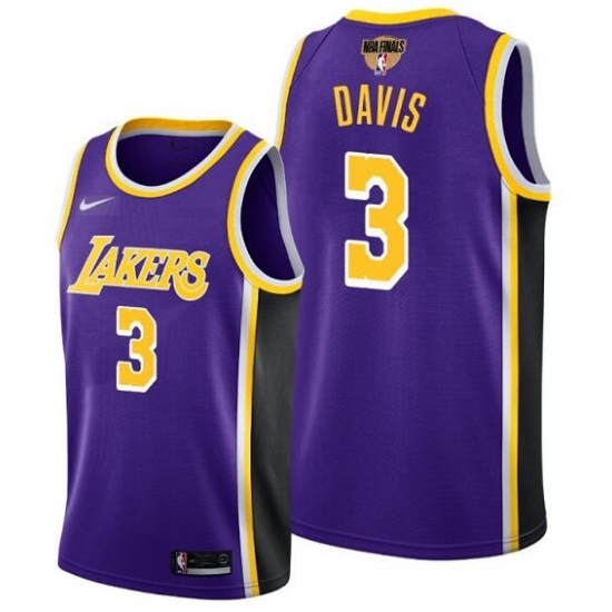 Men's Los Angeles Lakers #3 Anthony Davis 2020 Purple Finals Stitched NBA Jersey Men's Los Angeles Lakers #3 Anthony Davis 2020 Purple Finals Stitched NBA Jersey