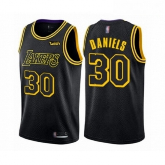 Mens Los Angeles Lakers 30 Troy Daniels Authentic Black City Edition Basketball Jersey Mens Los Angeles Lakers 30 Troy Daniels Authentic Black City Edition Basketball Jersey