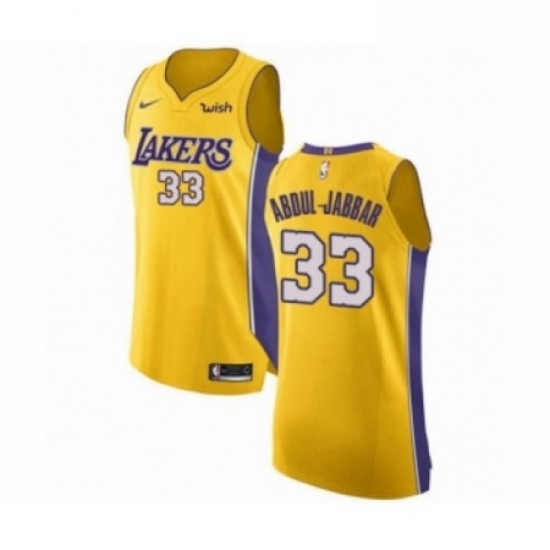 Mens Los Angeles Lakers 33 Kareem Abdul Jabbar Authentic Gold Home Basketball Jersey Icon Edition Mens Los Angeles Lakers 33 Kareem Abdul Jabbar Authentic Gold Home Basketball Jersey Icon Edition