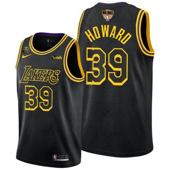 Men's Los Angeles Lakers #39 Dwight Howard 2020 Western Conference Champions Black Mamba Inspired Stitched NBA Jersey Men's Los Angeles Lakers #39 Dwight Howard 2020 Western Conference Champions Black Mamba Inspired Stitched NBA Jersey