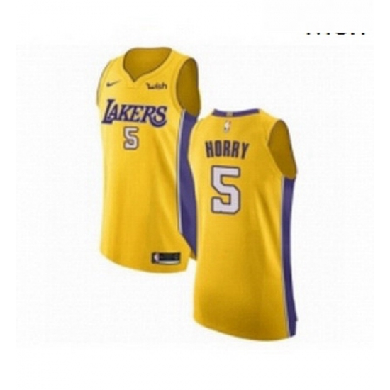Mens Los Angeles Lakers 5 Robert Horry Authentic Gold Home Basketball Jersey Icon Edition Mens Los Angeles Lakers 5 Robert Horry Authentic Gold Home Basketball Jersey Icon Edition