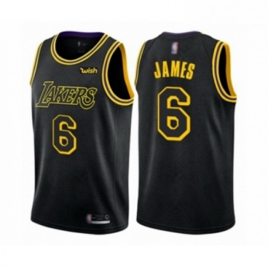 Mens Los Angeles Lakers 6 LeBron James Authentic Black City Edition Basketball Jersey Mens Los Angeles Lakers 6 LeBron James Authentic Black City Edition Basketball Jersey