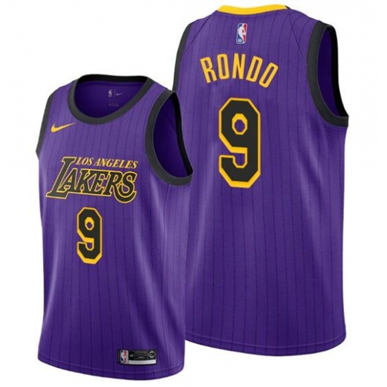 Men's Los Angeles Lakers #9 Rajon Rondo Stitched Purple NBA Jersey Men's Los Angeles Lakers #9 Rajon Rondo Stitched Purple NBA Jersey