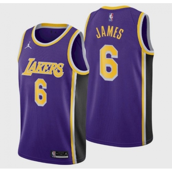 Men's Los Angeles Lakers LeBron James #6 Jersey Purple 2021-22 Men's Los Angeles Lakers LeBron James #6 Jersey Purple 2021-22