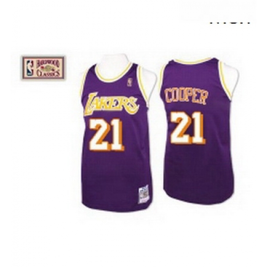 Mens Mitchell and Ness Los Angeles Lakers 21 Michael Cooper Authentic Purple Throwback NBA Jersey Mens Mitchell and Ness Los Angeles Lakers 21 Michael Cooper Authentic Purple Throwback NBA Jersey