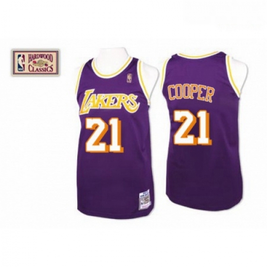 Mens Mitchell and Ness Los Angeles Lakers 21 Michael Cooper Swingman Purple Throwback NBA Jersey Mens Mitchell and Ness Los Angeles Lakers 21 Michael Cooper Swingman Purple Throwback NBA Jersey
