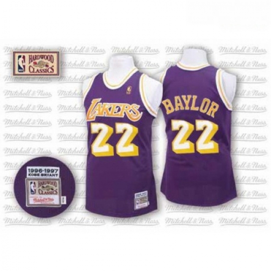Mens Mitchell and Ness Los Angeles Lakers 22 Elgin Baylor Authentic Purple Throwback NBA Jersey Mens Mitchell and Ness Los Angeles Lakers 22 Elgin Baylor Authentic Purple Throwback NBA Jersey