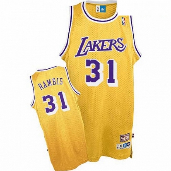 Mens Mitchell and Ness Los Angeles Lakers 31 Kurt Rambis Authentic Gold Throwback NBA Jersey Mens Mitchell and Ness Los Angeles Lakers 31 Kurt Rambis Authentic Gold Throwback NBA Jersey
