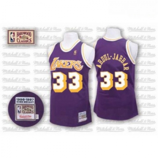 Mens Mitchell and Ness Los Angeles Lakers 33 Abdul Jabbar Authentic Purple Throwback NBA Jersey Mens Mitchell and Ness Los Angeles Lakers 33 Abdul Jabbar Authentic Purple Throwback NBA Jersey