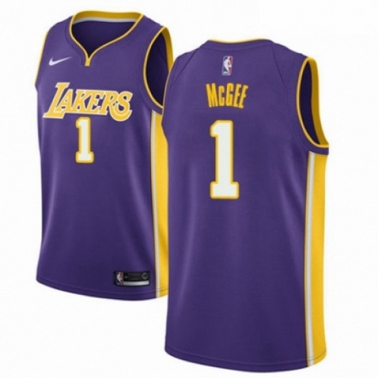 Mens Nike Los Angeles Lakers 1 JaVale McGee Swingman Purple NBA Jersey Statement Edition Mens Nike Los Angeles Lakers 1 JaVale McGee Swingman Purple NBA Jersey Statement Edition
