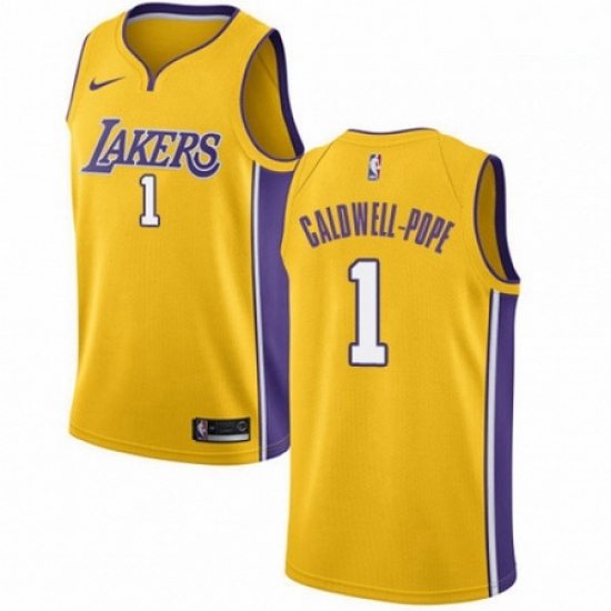 Mens Nike Los Angeles Lakers 1 Kentavious Caldwell Pope Swingman Gold Home NBA Jersey Icon Edition Mens Nike Los Angeles Lakers 1 Kentavious Caldwell Pope Swingman Gold Home NBA Jersey Icon Edition