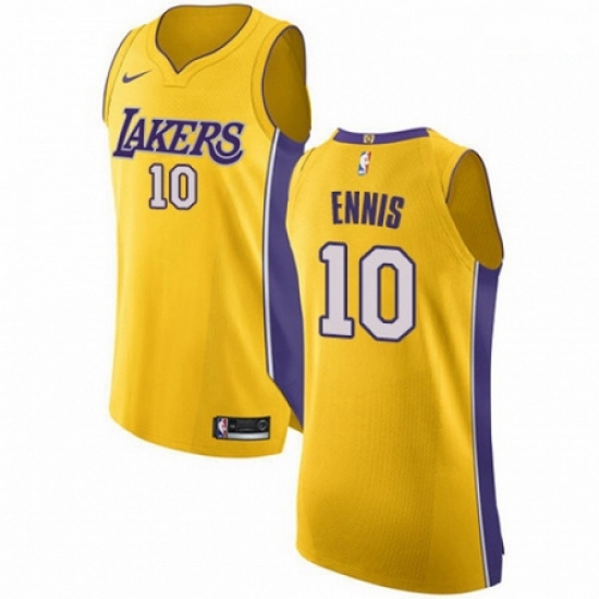 Mens Nike Los Angeles Lakers 10 Tyler Ennis Authentic Gold Home NBA Jersey Icon Edition Mens Nike Los Angeles Lakers 10 Tyler Ennis Authentic Gold Home NBA Jersey Icon Edition