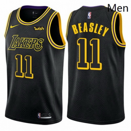 Mens Nike Los Angeles Lakers 11 Michael Beasley Swingman Black City Edition NBA Jersey Mens Nike Los Angeles Lakers 11 Michael Beasley Swingman Black City Edition NBA Jersey