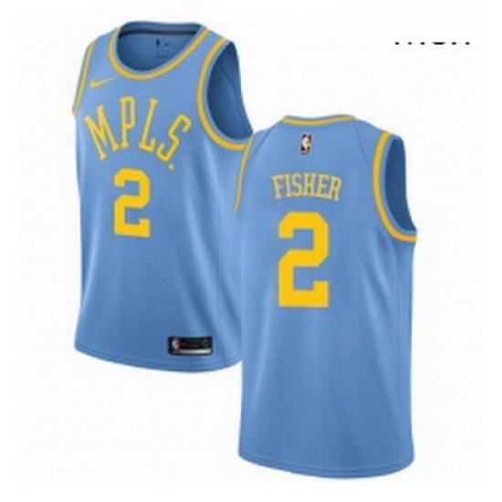 Mens Nike Los Angeles Lakers 2 Derek Fisher Swingman Blue Hardwood Classics NBA Jersey Mens Nike Los Angeles Lakers 2 Derek Fisher Swingman Blue Hardwood Classics NBA Jersey