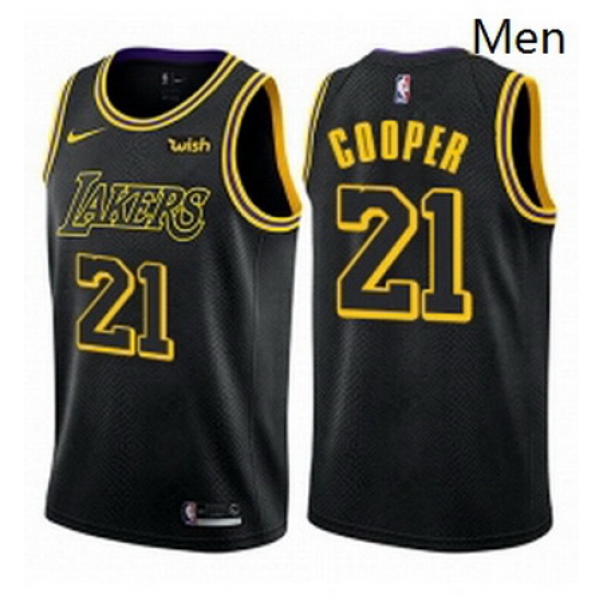 Mens Nike Los Angeles Lakers 21 Michael Cooper Swingman Black City Edition NBA Jersey Mens Nike Los Angeles Lakers 21 Michael Cooper Swingman Black City Edition NBA Jersey