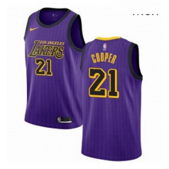 Mens Nike Los Angeles Lakers 21 Michael Cooper Swingman Purple NBA Jersey City Edition Mens Nike Los Angeles Lakers 21 Michael Cooper Swingman Purple NBA Jersey City Edition