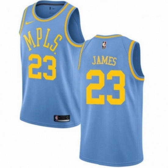 Mens Nike Los Angeles Lakers 23 LeBron James Swingman Blue Hardwood Classics NBA Jersey Mens Nike Los Angeles Lakers 23 LeBron James Swingman Blue Hardwood Classics NBA Jersey