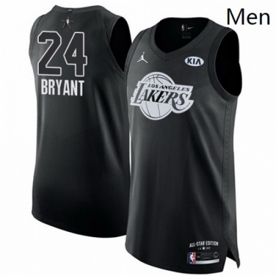 Mens Nike Los Angeles Lakers 24 Kobe Bryant Authentic Black 2018 All Star Game NBA Jersey Mens Nike Los Angeles Lakers 24 Kobe Bryant Authentic Black 2018 All Star Game NBA Jersey