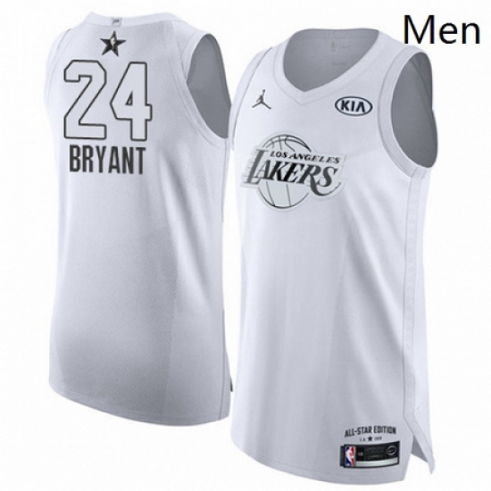 Mens Nike Los Angeles Lakers 24 Kobe Bryant Authentic White 2018 All Star Game NBA Jersey Mens Nike Los Angeles Lakers 24 Kobe Bryant Authentic White 2018 All Star Game NBA Jersey