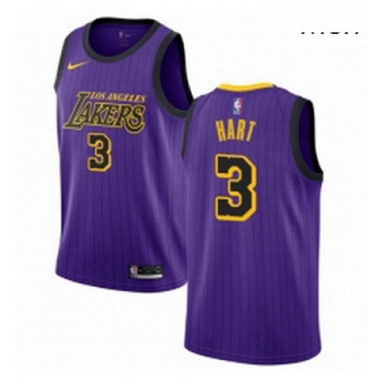 Mens Nike Los Angeles Lakers 3 Josh Hart Swingman Purple NBA Jersey City Edition Mens Nike Los Angeles Lakers 3 Josh Hart Swingman Purple NBA Jersey City Edition