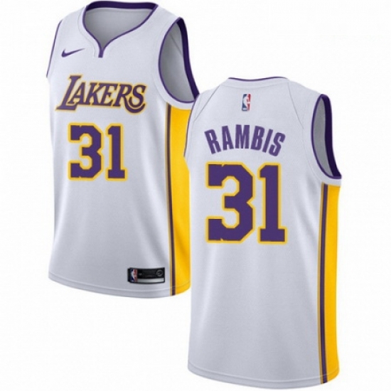 Mens Nike Los Angeles Lakers 31 Kurt Rambis Swingman White NBA Jersey Association Edition Mens Nike Los Angeles Lakers 31 Kurt Rambis Swingman White NBA Jersey Association Edition