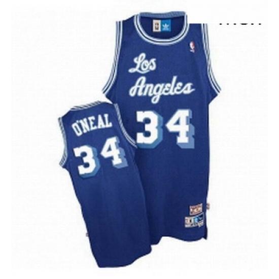 Mens Nike Los Angeles Lakers 34 Shaquille ONeal Authentic Blue Throwback NBA Jersey Mens Nike Los Angeles Lakers 34 Shaquille ONeal Authentic Blue Throwback NBA Jersey