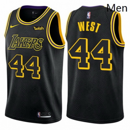 Mens Nike Los Angeles Lakers 44 Jerry West Authentic Black City Edition NBA Jersey Mens Nike Los Angeles Lakers 44 Jerry West Authentic Black City Edition NBA Jersey