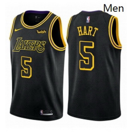 Mens Nike Los Angeles Lakers 5 Josh Hart Authentic Black City Edition NBA Jersey Mens Nike Los Angeles Lakers 5 Josh Hart Authentic Black City Edition NBA Jersey