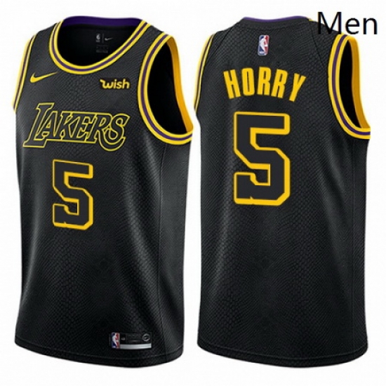 Mens Nike Los Angeles Lakers 5 Robert Horry Swingman Black City Edition NBA Jersey Mens Nike Los Angeles Lakers 5 Robert Horry Swingman Black City Edition NBA Jersey