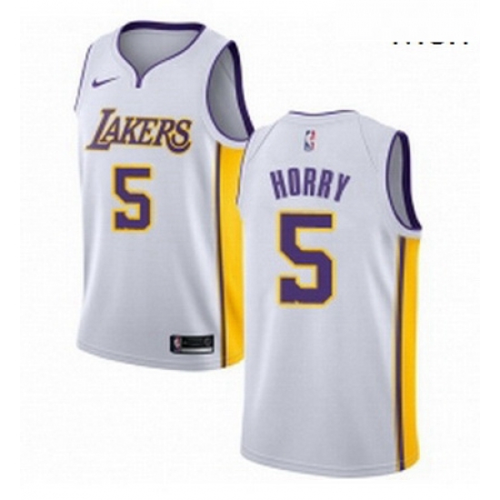 Mens Nike Los Angeles Lakers 5 Robert Horry Swingman White NBA Jersey Association Edition Mens Nike Los Angeles Lakers 5 Robert Horry Swingman White NBA Jersey Association Edition
