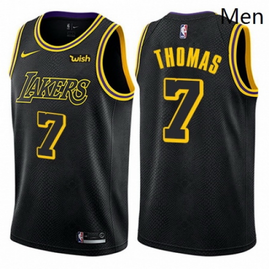 Mens Nike Los Angeles Lakers 7 Isaiah Thomas Authentic Black City Edition NBA Jersey Mens Nike Los Angeles Lakers 7 Isaiah Thomas Authentic Black City Edition NBA Jersey