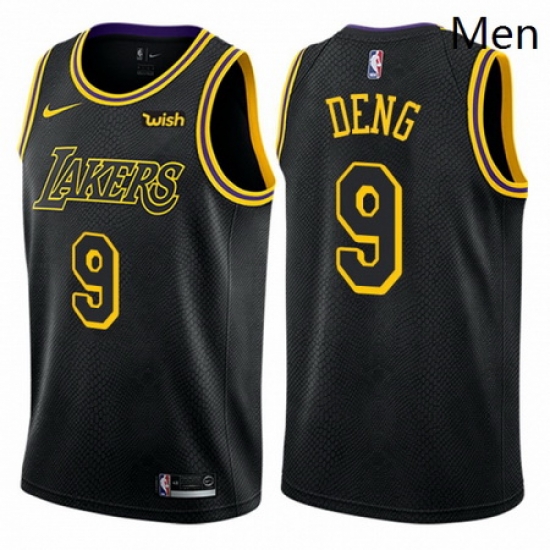 Mens Nike Los Angeles Lakers 9 Luol Deng Swingman Black City Edition NBA Jersey Mens Nike Los Angeles Lakers 9 Luol Deng Swingman Black City Edition NBA Jersey