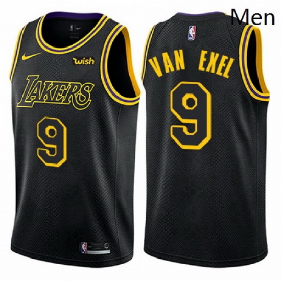 Mens Nike Los Angeles Lakers 9 Nick Van Exel Swingman Black City Edition NBA Jersey Mens Nike Los Angeles Lakers 9 Nick Van Exel Swingman Black City Edition NBA Jersey