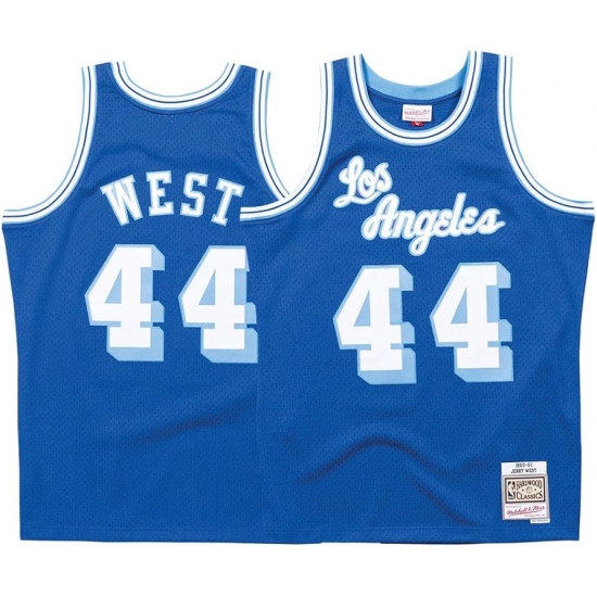 Mitchell & Ness Los Angeles Lakers Jerry West Throwback Road Swingman Jersey Blue Mitchell & Ness Los Angeles Lakers Jerry West Throwback Road Swingman Jersey Blue
