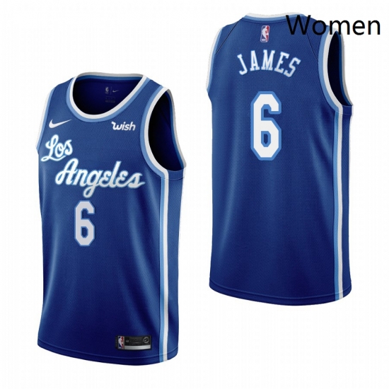 Women Los Angeles Lakers 6 Lebron James Blue 2019 20 Classic Edition Stitched Women NBA Jersey Women Los Angeles Lakers 6 Lebron James Blue 2019 20 Classic Edition Stitched Women NBA Jersey