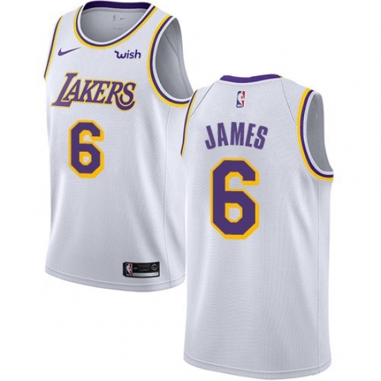Women Nike Los Angeles Lakers 6 LeBron James White Women NBA Swingman Association Edition Jersey Women Nike Los Angeles Lakers 6 LeBron James White Women NBA Swingman Association Edition Jersey